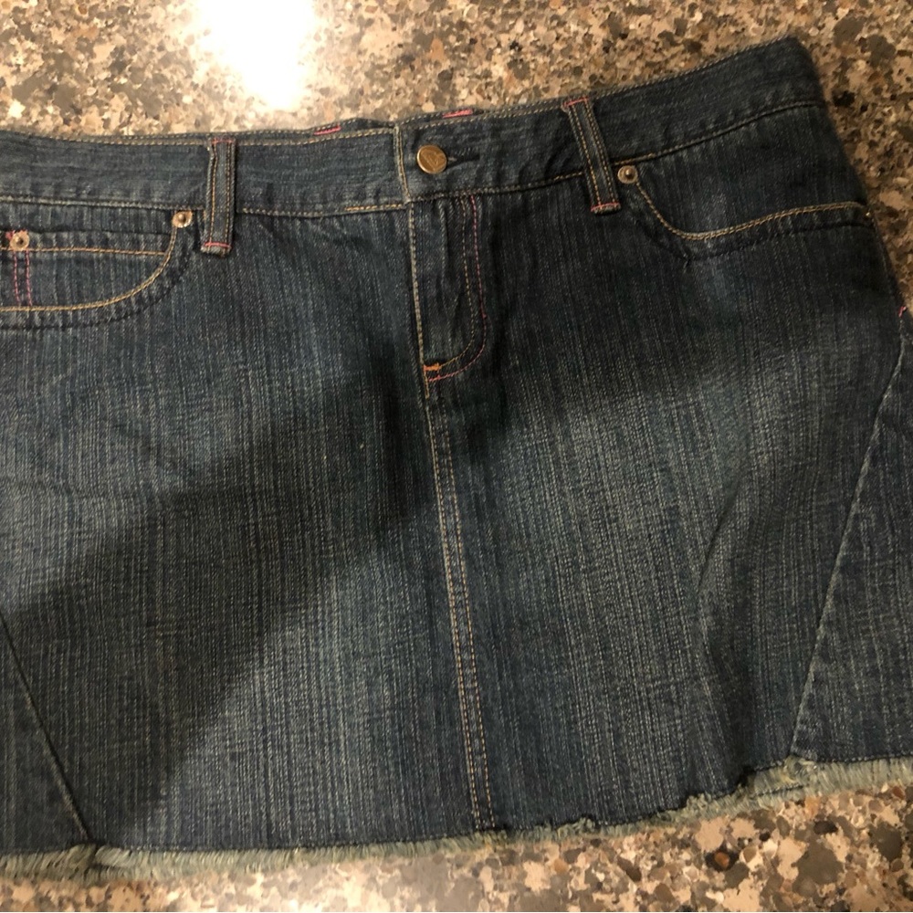 Women’s Roxy Dark Blue Denim Mini Skirt - Casual A-Line